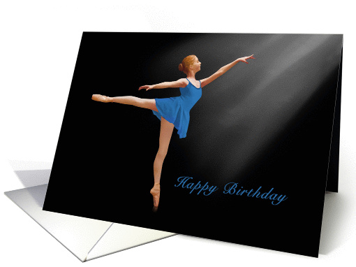 Birthday, Ballerina in Arabesque Position card (1028389)