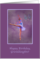 Birthday, Granddaughter, Ballerina in Arabesque Position card