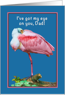 Birthday, Dad, Spoonbill Bird, Humor card