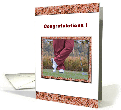 Hole-in-one Congratulations Card for Golfer card (407206)