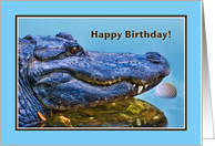 Birthday, Alligator and Golf Ball card