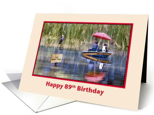 89th Birthday , Fishermen and Great Blue Heron card (527397)