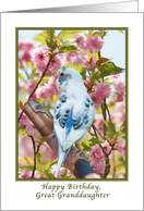 Great Granddaughter’s Birthday with Bird and Flowers card