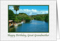 Great Grandmother’s Birthday, Peaceful Hawaiian River card