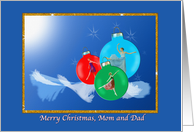 Christmas, Mom and Dad, Ballerina, Ornaments card