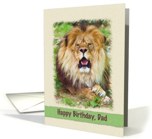 Birthday, Dad, Lion card (688035)