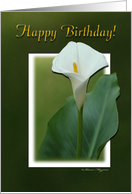 Happy Birthday Calla lily Flower in 3D card