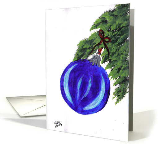 A Beautiful Blue Christmas Ornament, Hanging from a Tree... (108598)