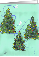 Little Doves Bringing Christmas Greetings, From Our Family, to Yours! by Ellie card