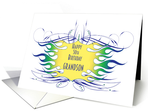 Happy 50th Birthday - Grandson card (1355562)