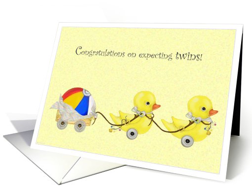 Double Ducks - Congratulations Expecting Twins card (192018)