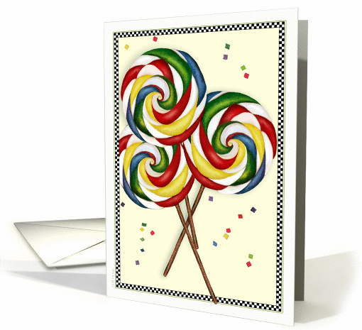 3 Lollypops - Birthday Triplets card (214950)