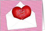 My One and Only Valentine - Heart in a Envelope card
