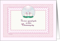 Christening Day - Twin Girls card