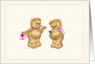 Teddy Bear Couple Valentine card