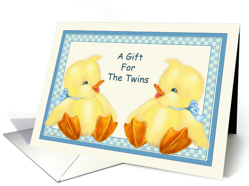 Baby Ducks -Twin Boys Baby Shower Gift card (798271)