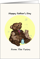 Teddy Bear Father’s Day From Twins card