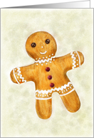 Gingerbread Man Christmas Greeting card