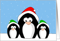 Santa Penguins card