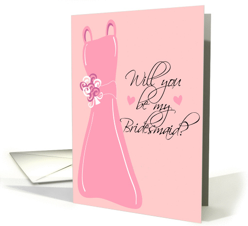 Will you be my Bridesmaid? Pink card (133708)