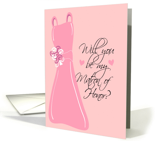 Will you be my Matron of Honor? Pink card (133712)