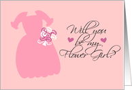 Will you be my Flower Girl? Pink card