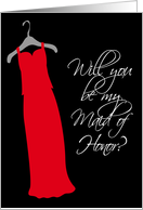 Red Maid of Honor Dress card