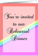 Rainbow Rehearsal Dinner card