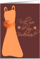 Autumn Bridesmaid Card