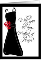 Matron of Honor - Black and White card