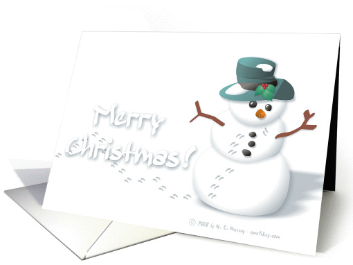 Merry Christmas - Snowman card (305989)