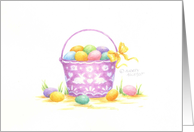 Easter Colorful Eggs In Decorated Pail Joys of Spring card