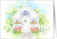 Christian New Home Congratulations Heart And Flowers Cottage card