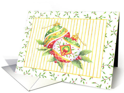Christmas Holiday Glass Ornaments card (1144830)