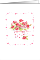 Valentine Secret Admirer Heart Rose Pot Special Place in My Heart card