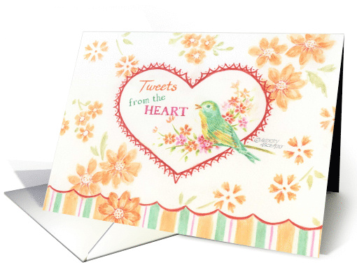 Thinking of You Tweets From the Heart Bird Blessings card (1434600)