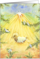 Christmas Christian Jesus And Doves Joy card