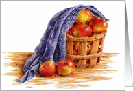 Thanksgiving Thinking of You Apple Basket Full of Blessings card