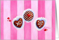 Valentine’s Day Chocolate Hearts Celebrate Enjoy Sweet As You card