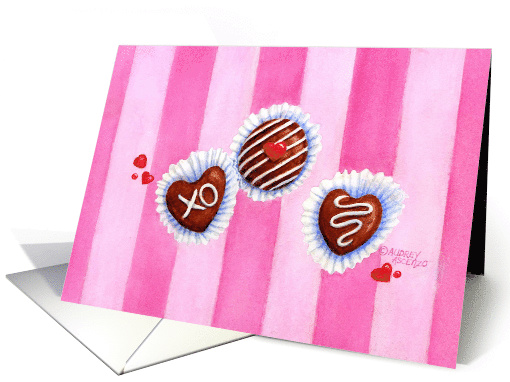 National Chocolate Day Sweet Chocolate Heart Candies card (1556512)