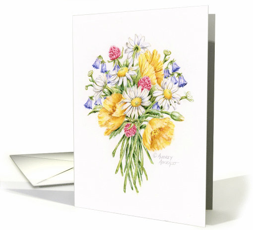 Birthday Wildflower Bouquet of Happiness Special Day card (1574334)