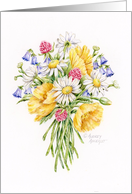 Christian Birthday Wildflower Bouquet Of Blessings card