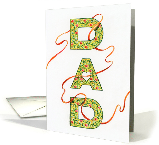 Christian Father's Day Dad Hand Lettering card (1620264)