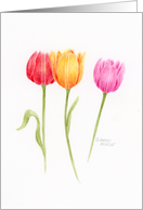 Easter Christian Colorful Tulips Blessings Beautiful Spring card