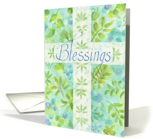 Birthday Christian Blessings Cross Joy Comfort Peace card (1672712)