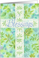 Confirmation Blue Blessings Cross Holy Spirit Guide You Love Joy Peace card