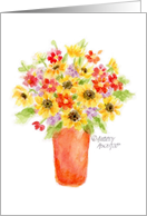 Thinking of You Religious Uplifting Prayer Sunflowers in Vase card