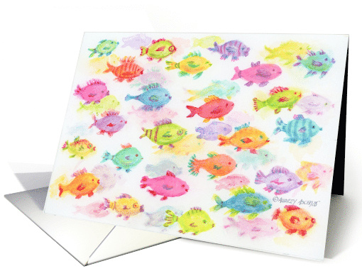 father's Day Colorful Fish Best in all the Sea card (1774392)