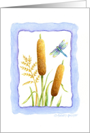 Father’s Day Dragonfly and Cattails Take it Easy card