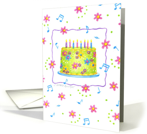 Daughter Birthday Flowers And Music card (422742)